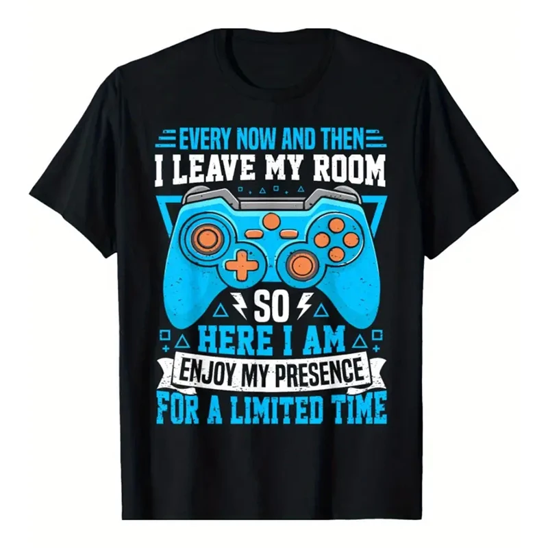 

Gamepad Game Player Graphic T-shirt For Men's Crewneck Oversized Pullover Shirt Cool Print Funny Fashion Kids Gift 2025 New Tee