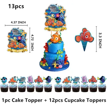 Hledá se Nemo rybičky latexové balónky klaun rybka Dory oceán moře fóliové balónky všechno nejlepší k narozeninám banner dort ozdoba na párty dekorace hračka pro děti 10 nejlepší prodej Narozeninové dekorace Nemo - №4