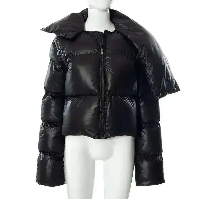 HKSH Autumn Winter New Men Tide Cotton Padded Jacket Scarf Collar Thick Long Sleeve Zipper Bread Chic Trendy RO Style Coat H2840
