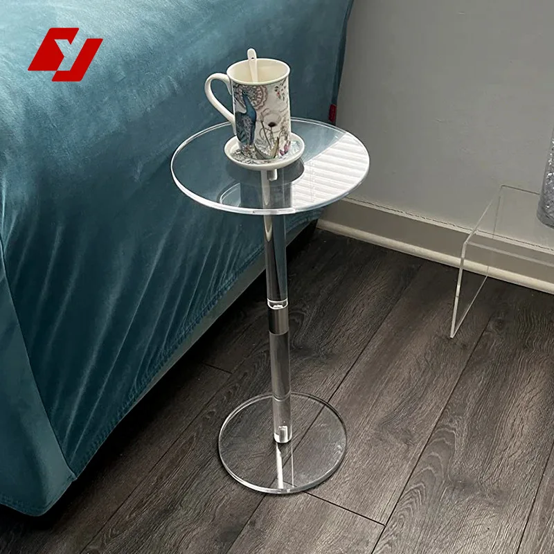 CX acrylic, round transparent beverage coffee table, modern simple living room sofa small coffee table