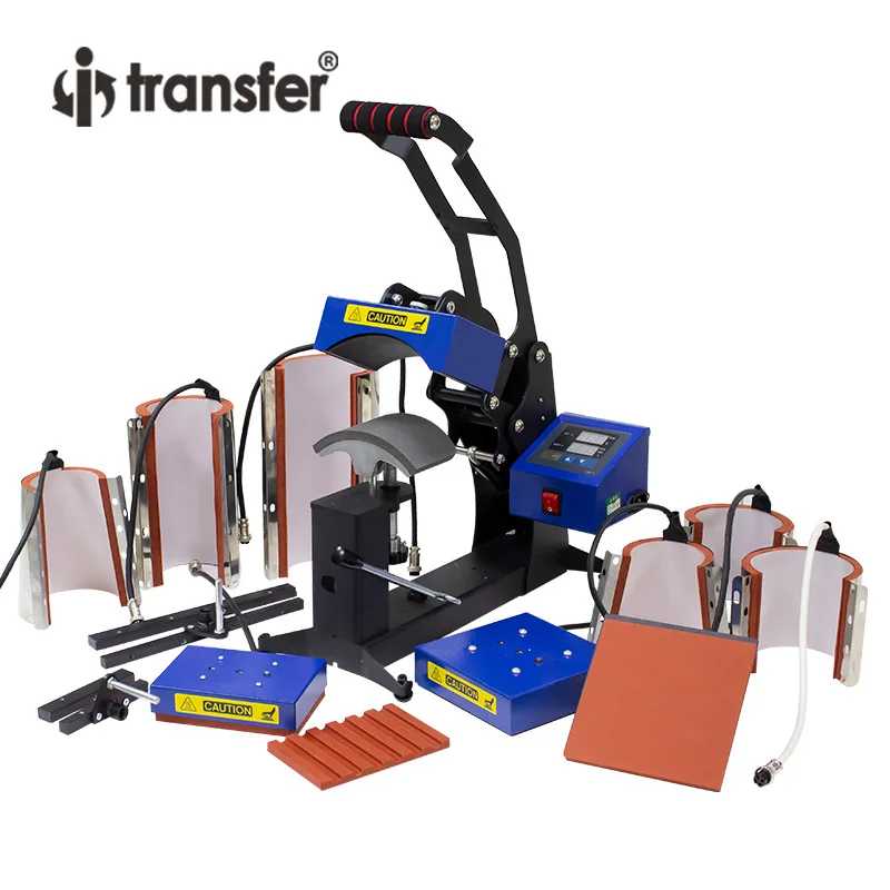 Heat Transfer Cap Press Machine Functional Parts 9-in-1 Hat Printing and Pressing Machine