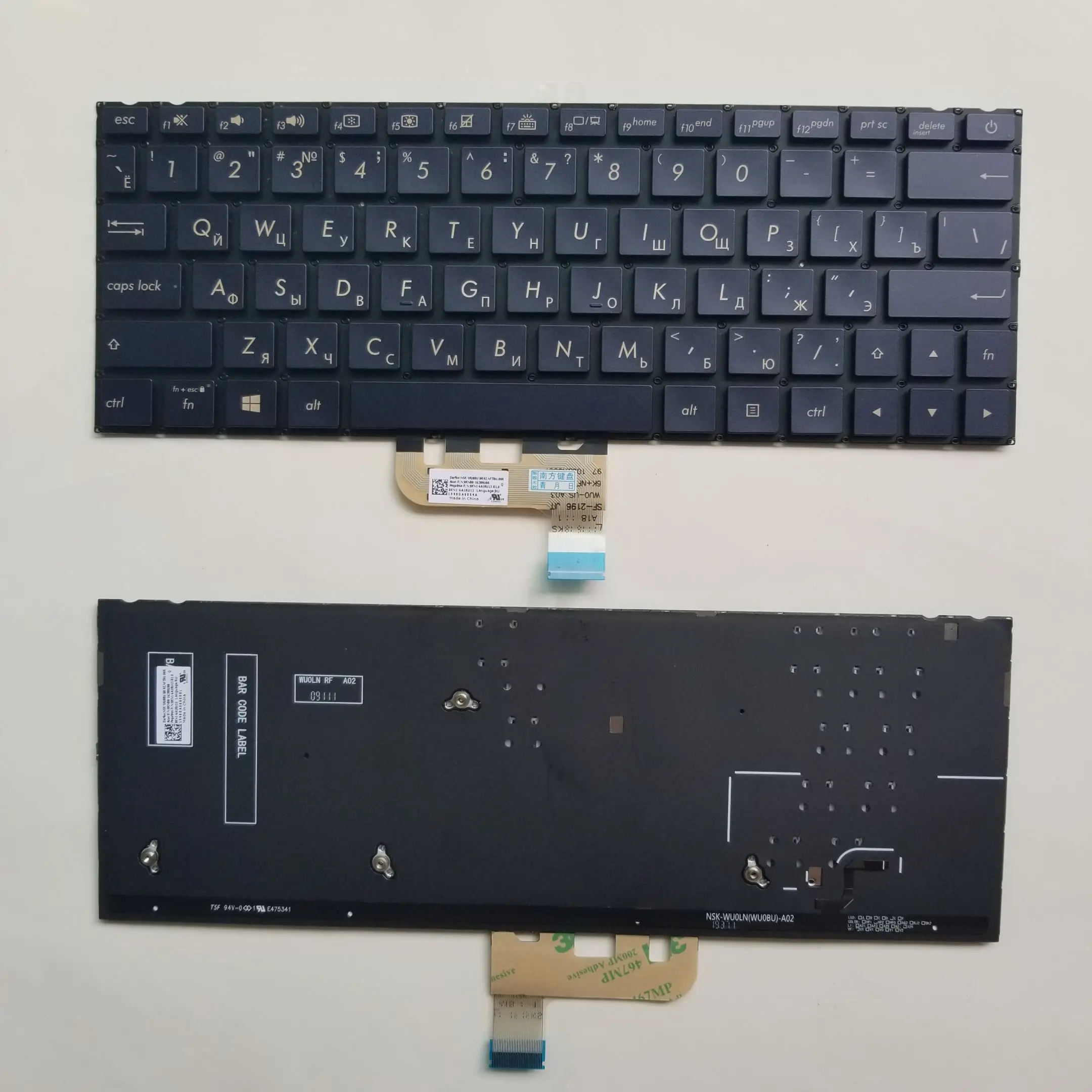 xin teclado para notebook retroiluminado russo americano asus zenbook ux333 ux333f ux333fa ab77 ux333fn u3300f ux3300f uf3300f 01