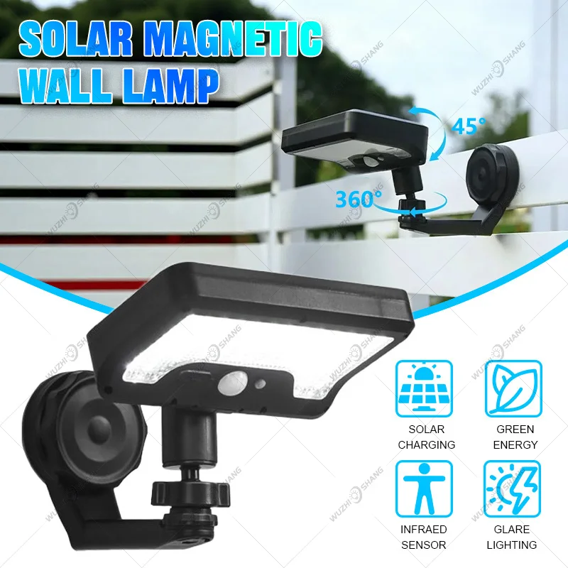 

Складной светильник для кемпинга на солнечной энергии, 180 градусов, 2026 новый дизайн, 132 светодиода, водонепроницаемый, наружный, регулируемый, прожектор, стена двора