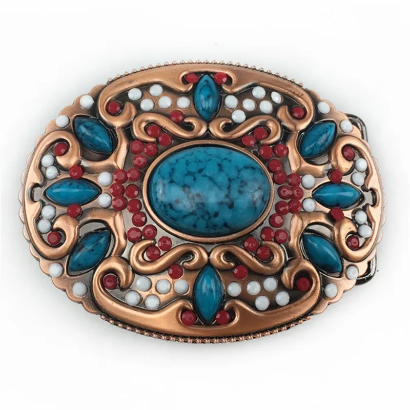 Turquoise fashion belt buckle Delicate retro casual belt buckle