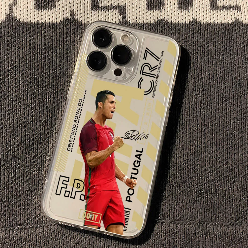 NO.10 M-Messi C-CR7 حافظة لهاتف Xiaomi Redmi Note 13 12 11 11S 10 10S 9 9S 8 Pro Plus 13C 12C 10C 4G 5G غطاء ناعم شفاف