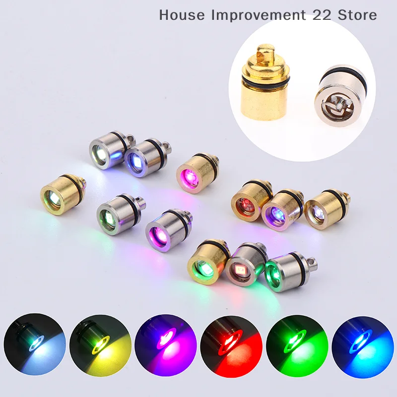 2Pcs Mini LED Light Key Chain Luminated Keyring Pendant Colorful Mini Electronic Light Keyring Flashlight Lamp Keychain