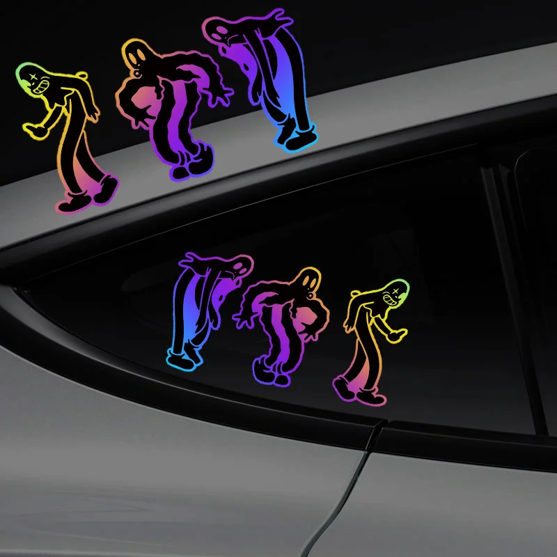 

4 Piece/6 Piece Neon Night Joker Sticker - Etched Self Adhesive Vinyl Decal for Cars, Motorcycles, Bicycles, Electric Bikes