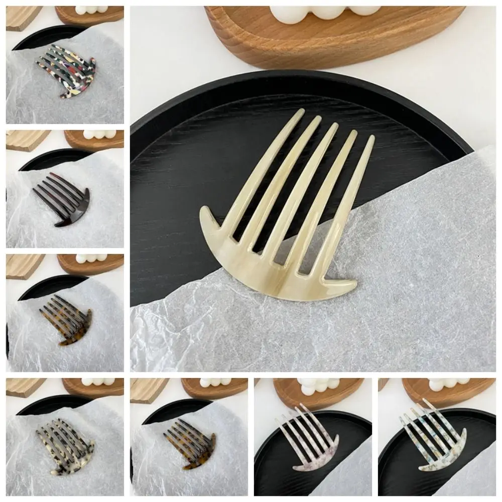 

Wide Teeth Acetate Hair Combs Traveling Anti-static Massage Hair Brush Salon Styling Fashion Colorful Hairdressing Comb