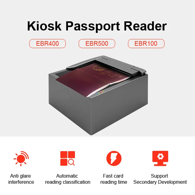 USB Interface OCR MRZ Passport Reader And SDK Computer Software Easy To Integrate Into System Document Scanner