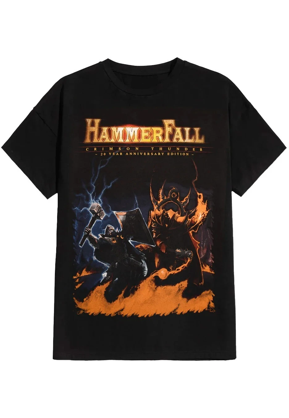 

HammerFall Crimson Thunder Одежда с узором и принтом Летние элитные брендовые хлопковые мужские и женские футболки с короткими рукавами
