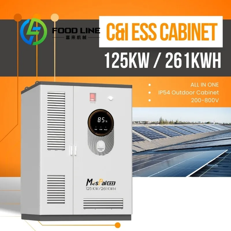 Industry And Commerce 100KW 261KWH BESS Power Station 125KW Outdoor Energy Storage Cabinet With LiFePO4 Battery Customize