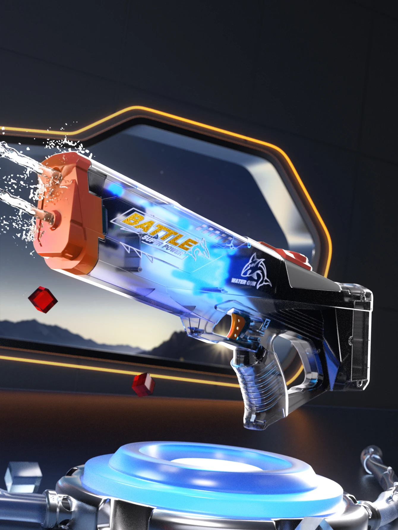 Juguete eléctrico continuo para pistola de agua para niños, tanque de almacenamiento de agua de gran capacidad, juguete para jugar en el agua en la playa