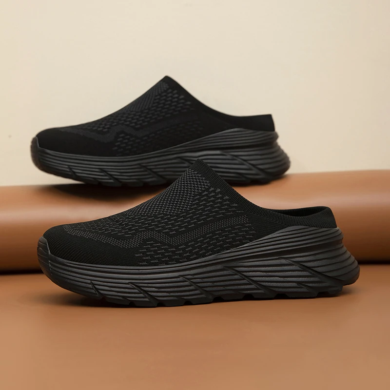 Summer Men Slippers Summer Breathable Home Indoor Slippers Men Thick Bottom Slides Fashion Couple Walking Shoes