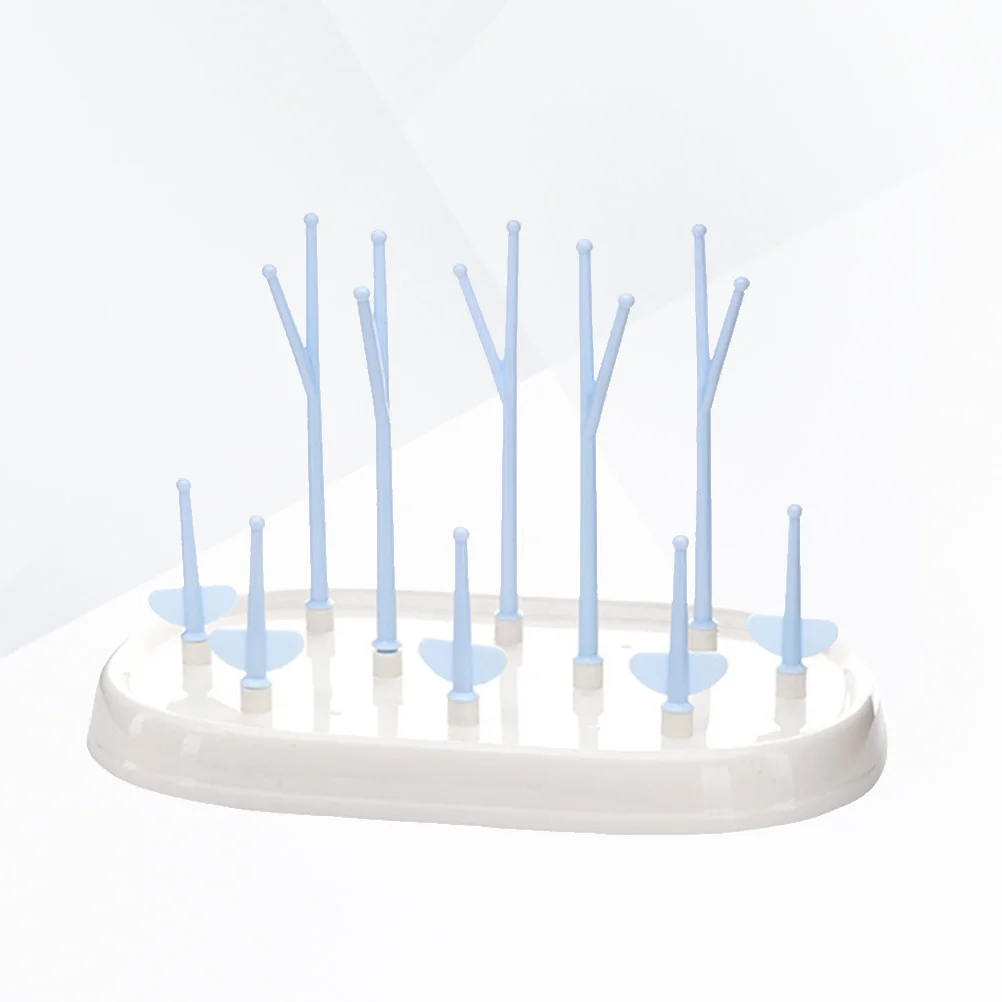 

Baby Bottle Drying Rack -Friendly Plastic Multifunctional Bottle Dryer Organizer Deep-Walled Water-Draining Tray