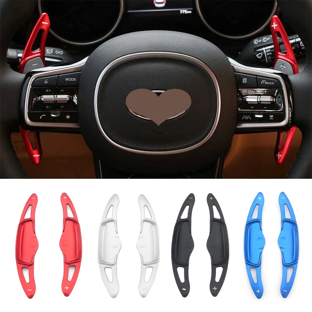 

2Pcs/set Shift Paddles Car Steering Wheel Extension Shifter Sticker For Kia Sorento 4 UM MQ4 GT-Line X-LINE 2016 - 2021