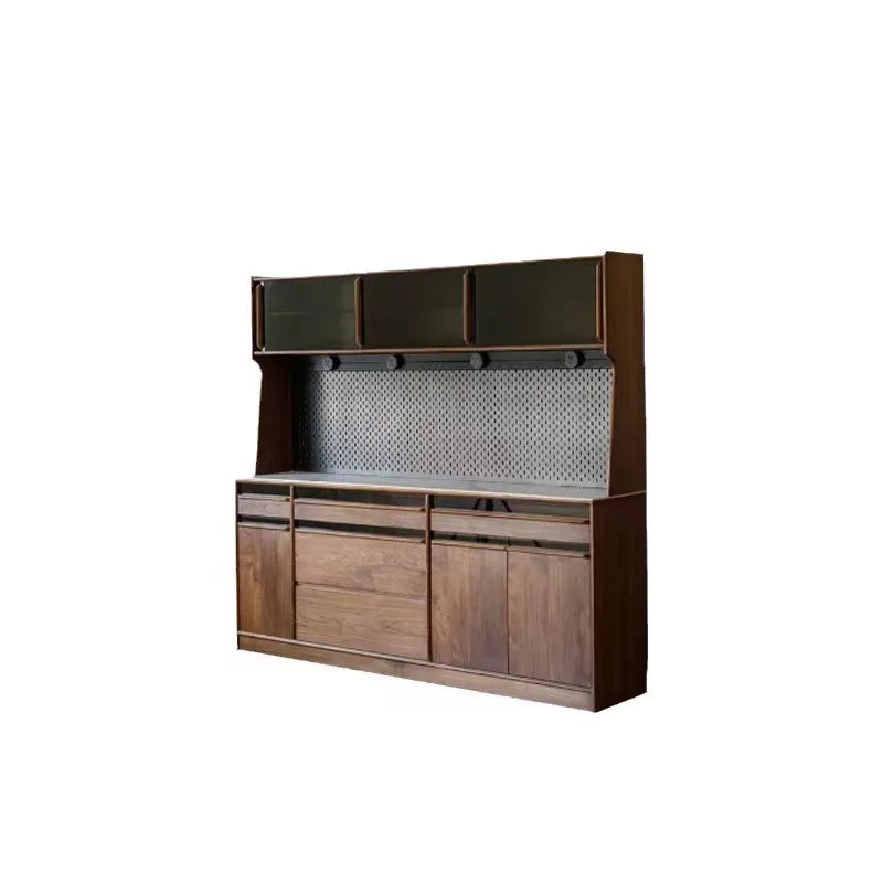 カスタマイズ可能な北欧のシンプルなダイニングサイド無垢材壁バー一体型ティーレストランロックスラブロッカー