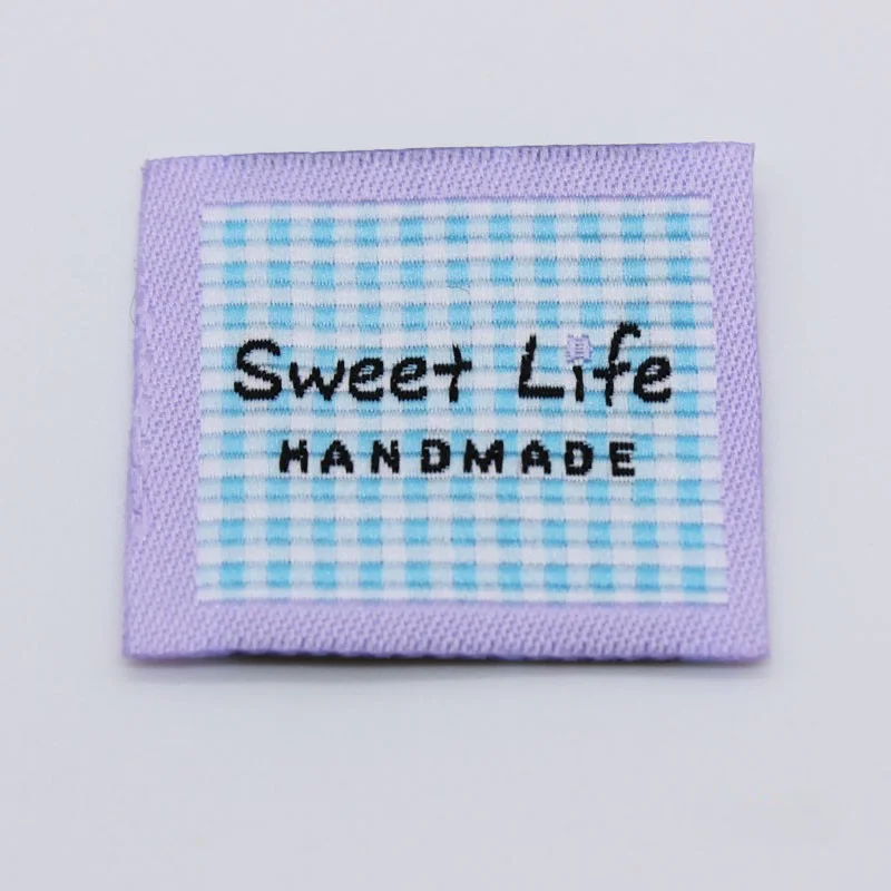 Color lattice handmade woven label cloth label spot DIY handmade label