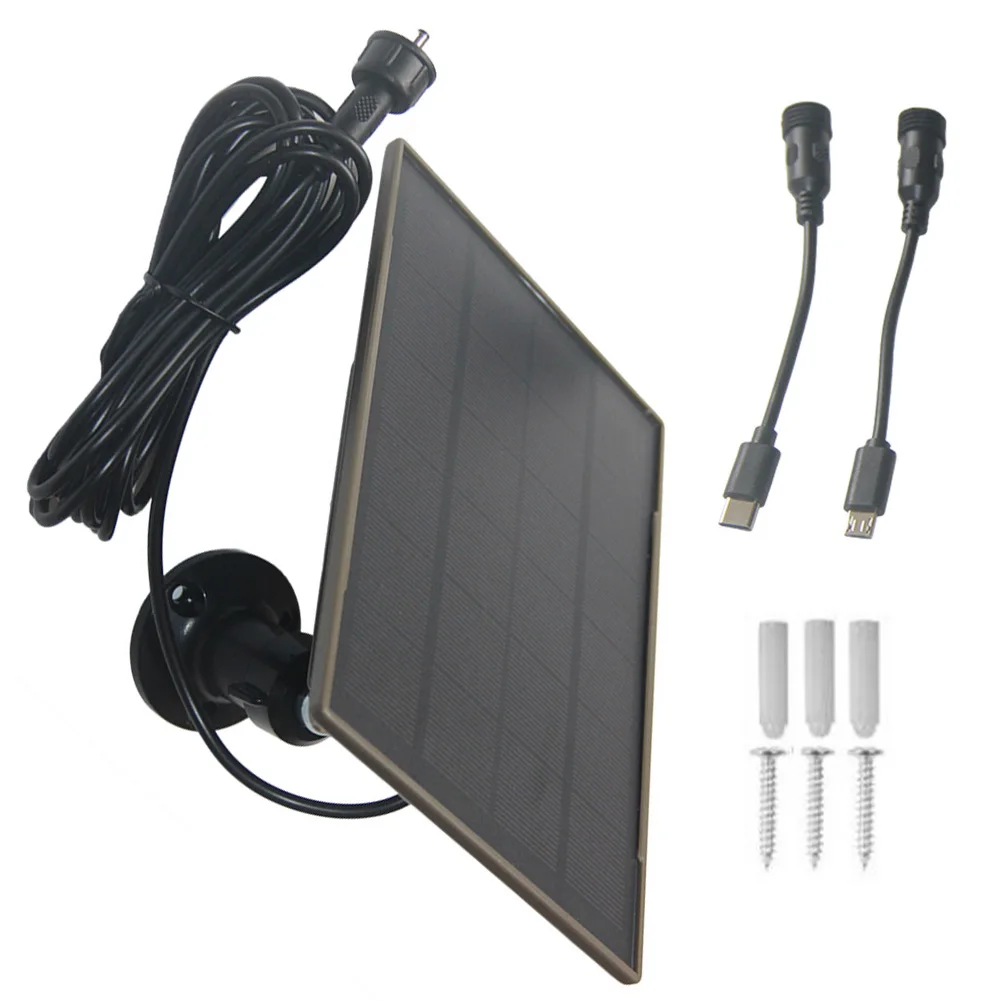 Solar-Charging Panel FOR Battery Accessories FOR 3w Solar-Panel For Security Camera With 6000mAh FOR Battery Dual Output Kit