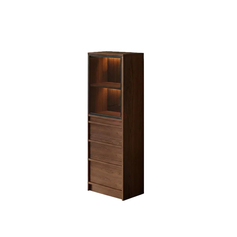 LMM solid wood medieval style wall integrated wine cabinet living room home storage locker