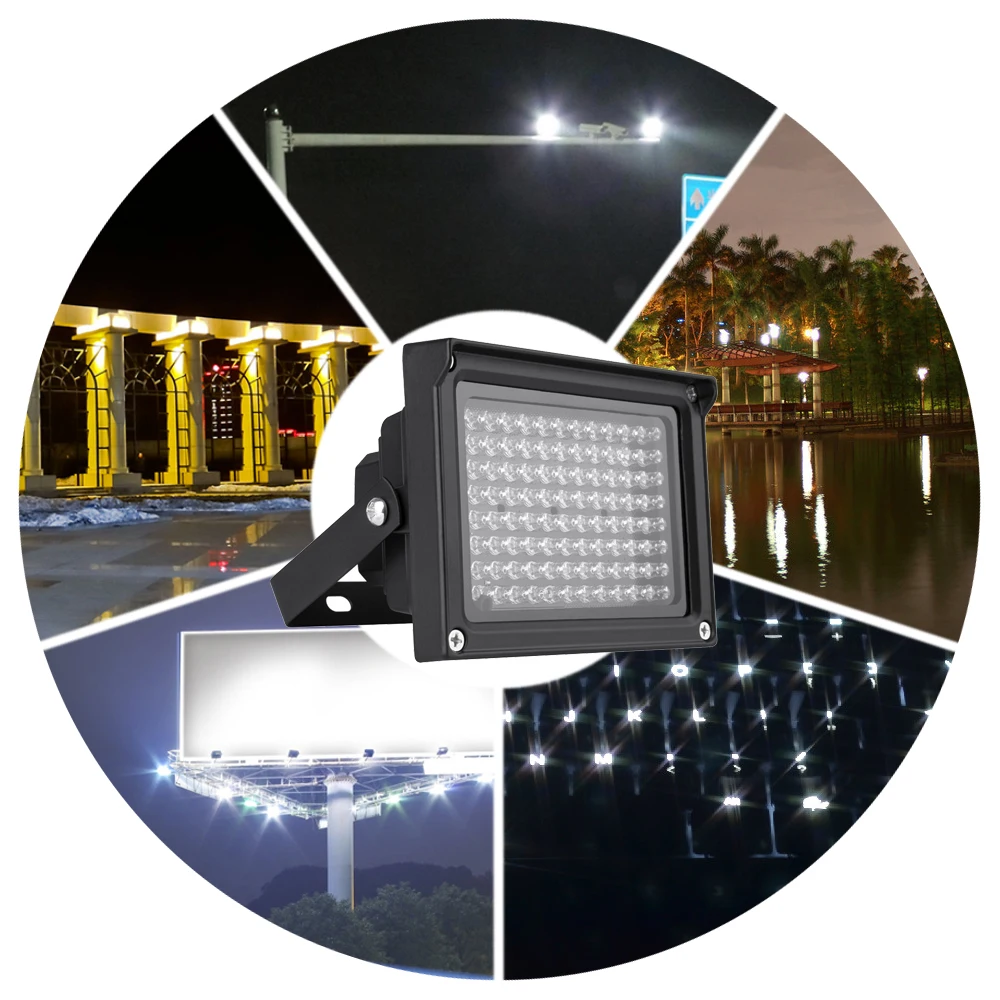 96 LEDS IR Illuminator Array IR โคมไฟเติมแสง Night Vision กันน้ํากลางแจ้งสําหรับกล้องวงจรปิดความปลอดภัยกล้องถ่ายภาพโคมไฟ