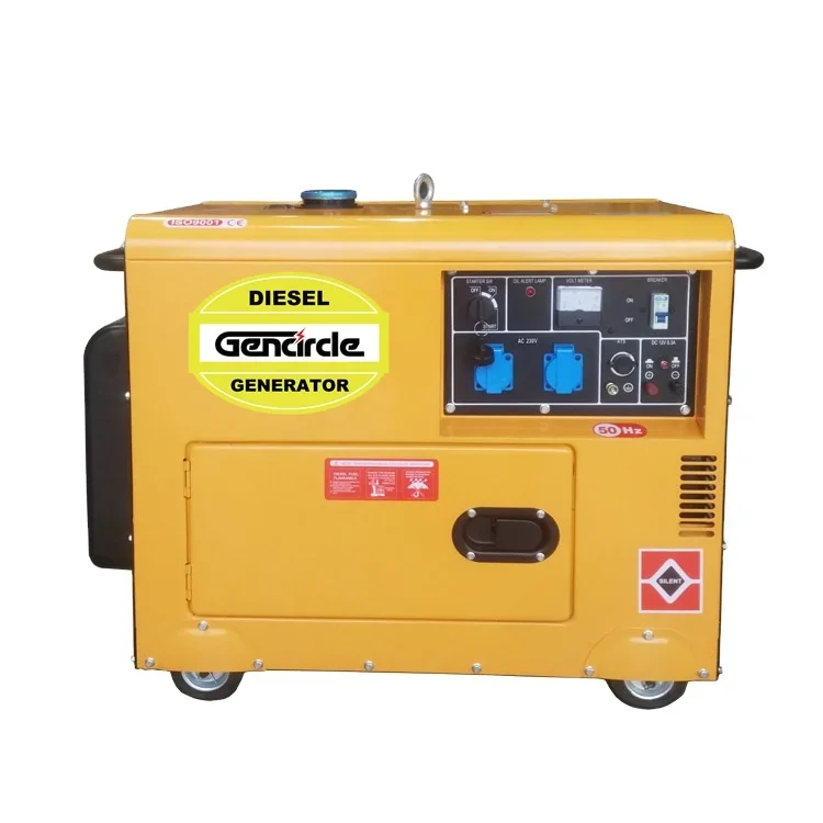 High Quality 5kw 7kw 9kw/6.3kva 8.75kva 11.25kva single phase  generator silent in Africa