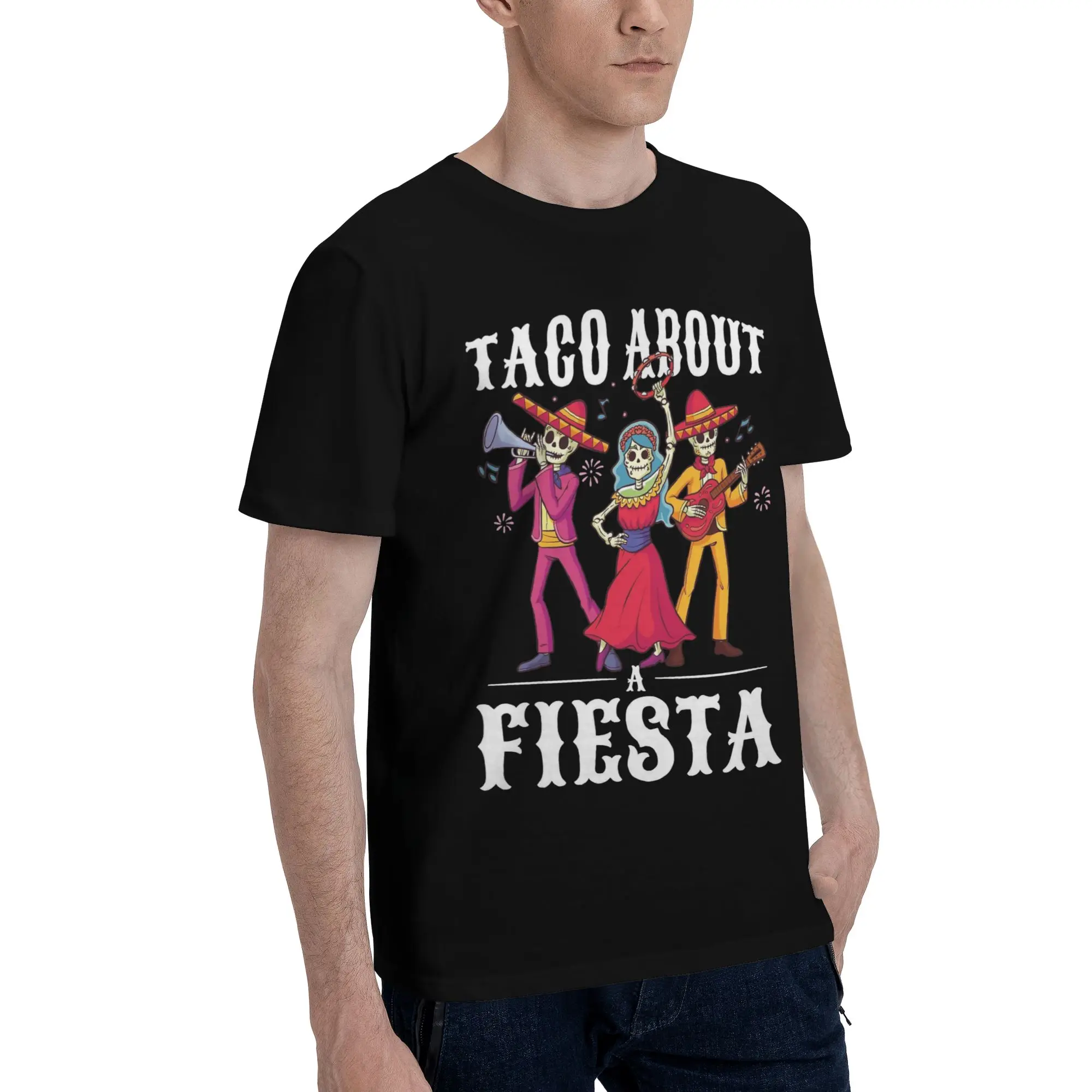 All Seasons Fiesta Squad Cinco De Mayo T Shirt for Men Women  Pure Cotton T-shirts Short Sleeve Tops