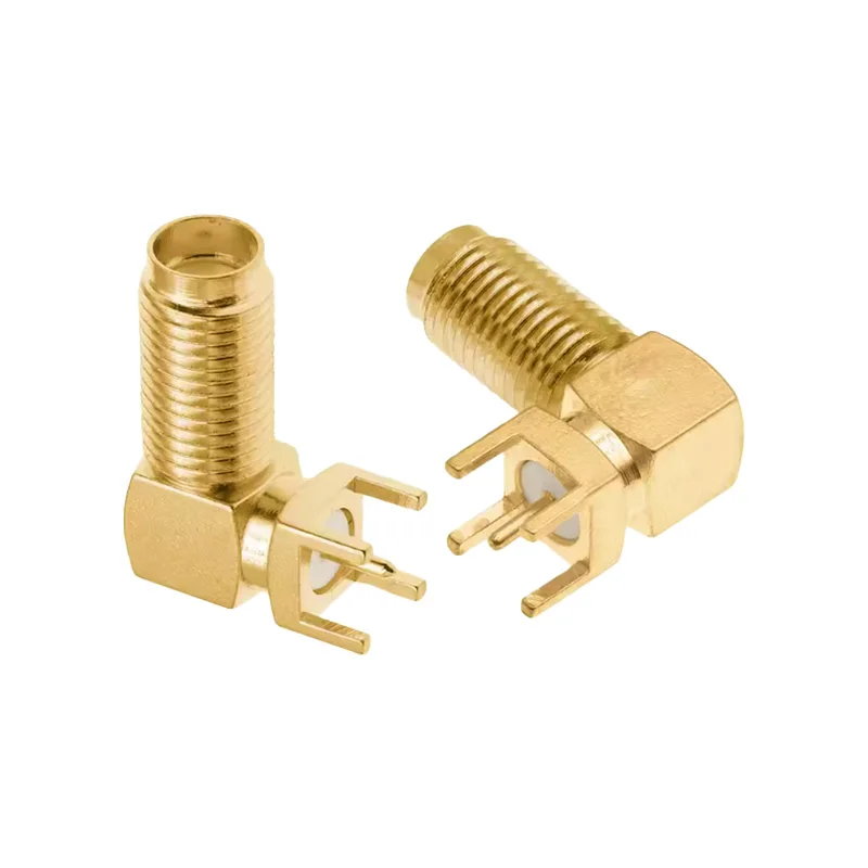 5PCS 17mm 19mm 20mm 23mm SMA Male Female Jack Connector 90 Degree Solder Edge PCB Right Angle Mount RF Copper Plug Socket