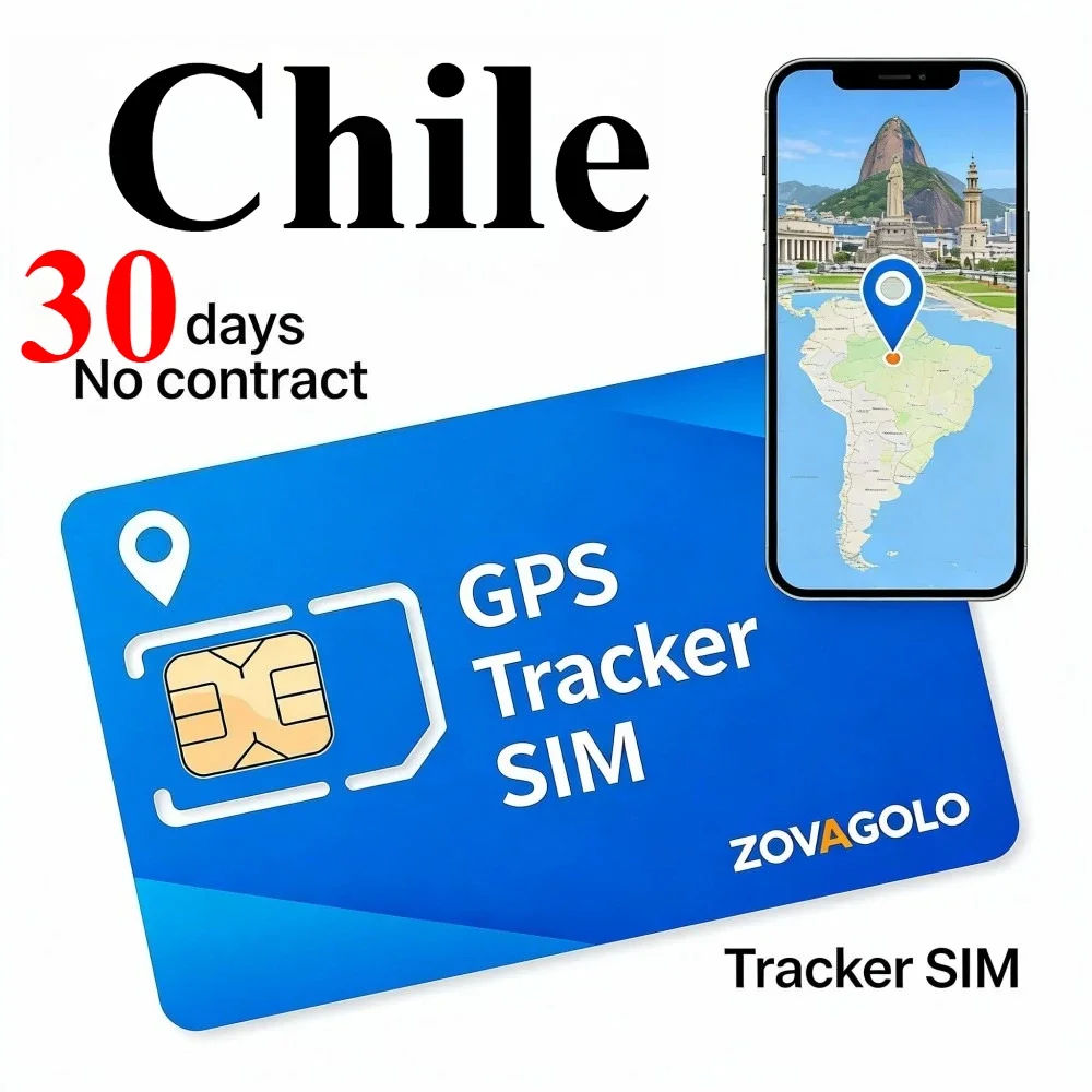 Chili, 30 jours, 30 Mo de données, carte SIM uniquement pour le Chili, traceur GPS, gestion de flotte pour mines de cuivre, ne nécessite pas de renouvellement obligatoire.