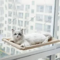 Ultra-Soft Cat Window Hammock Bed - Cozy Cloud-Like Perch for Winter Feline Naptime - Securely Mounted, Perfect Space-Saving