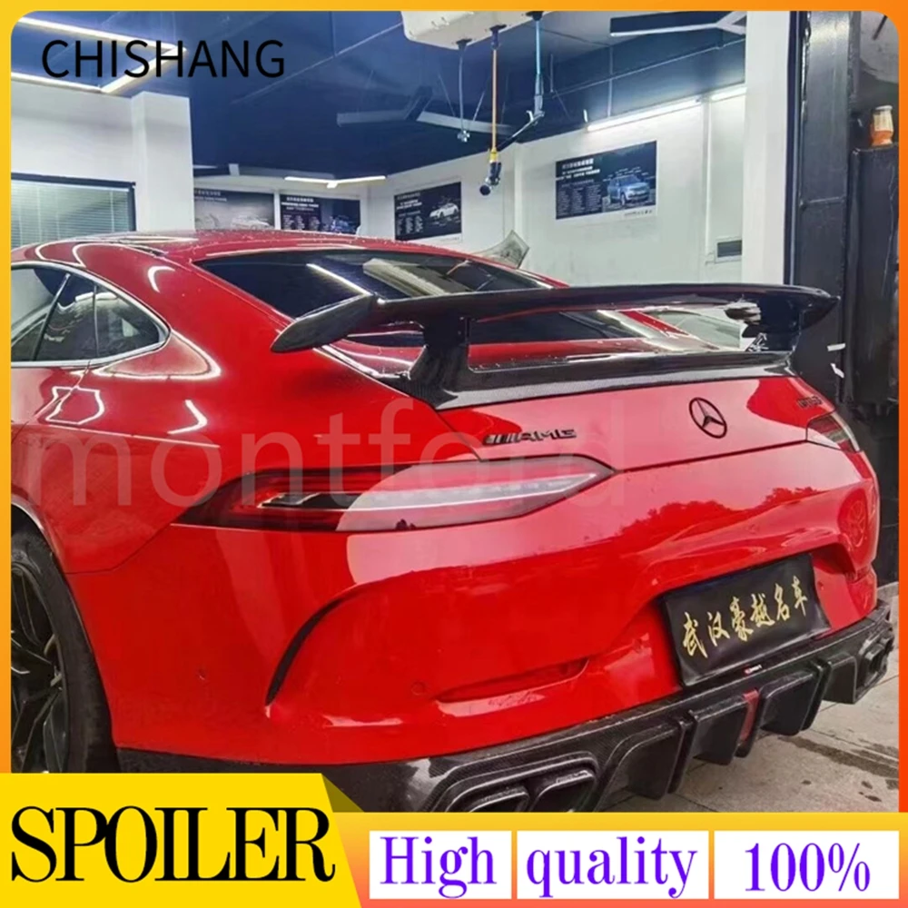 

Hot Carbon Fiber Car Styling Boot Racing GT Wing Rear Tail Rear Spoiler For Benz AMG GTR GT43 GT50 GT53 OEM Style 2019+