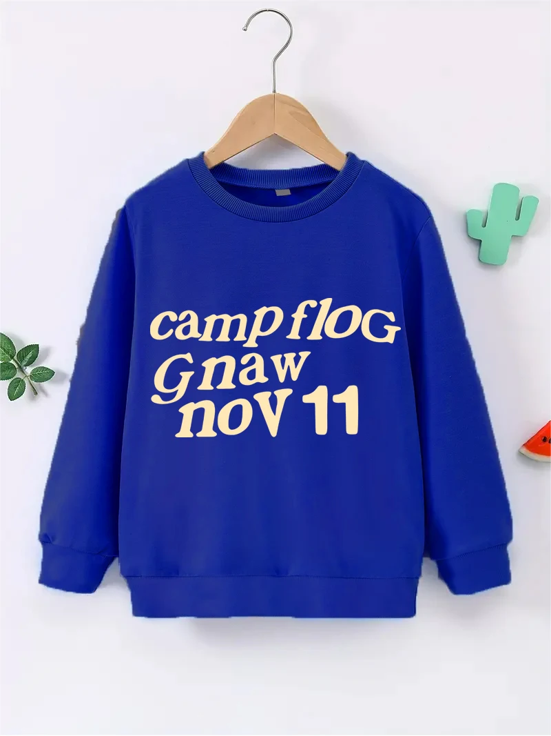 

Boys long sleeve crew neck top casual sweatshirt children's clothing outdoor