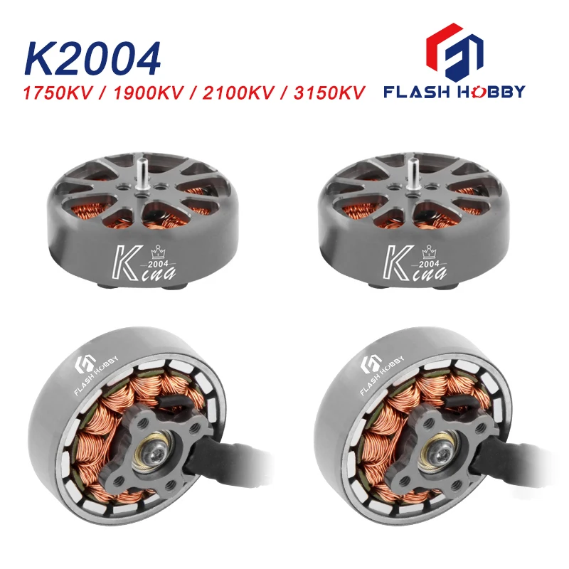 FLASHHOBBY KING K2004 2004 3150KV 2100KV 1900KV 1750KV 3-6S motore Brushless per droni FPV Freestyle Cinewhoop