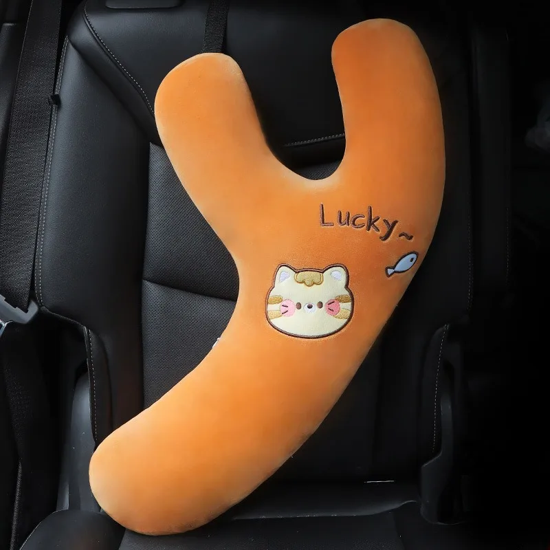 ركوب لمسافات طويلة، قطعة أثرية للنوم في السيارة الخلفية، حزام مقعد سيارة للأطفال، وسادة رمي الرقبة