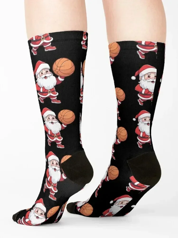 سانتا لعب كرة السلة عيد الميلاد الجوارب جولف كرة القدم المضادة للانزلاق هالوين الأطفال الرجال الجوارب الفاخرة المرأة #4