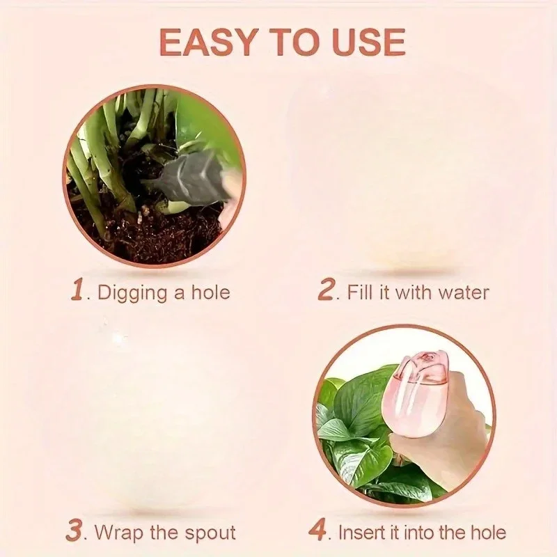 Tulip Watering Globes for Plants – Automatic Self-Watering System, Slow-Release for Indoor & Outdoor Potted Plants, Cacti – Deco 6