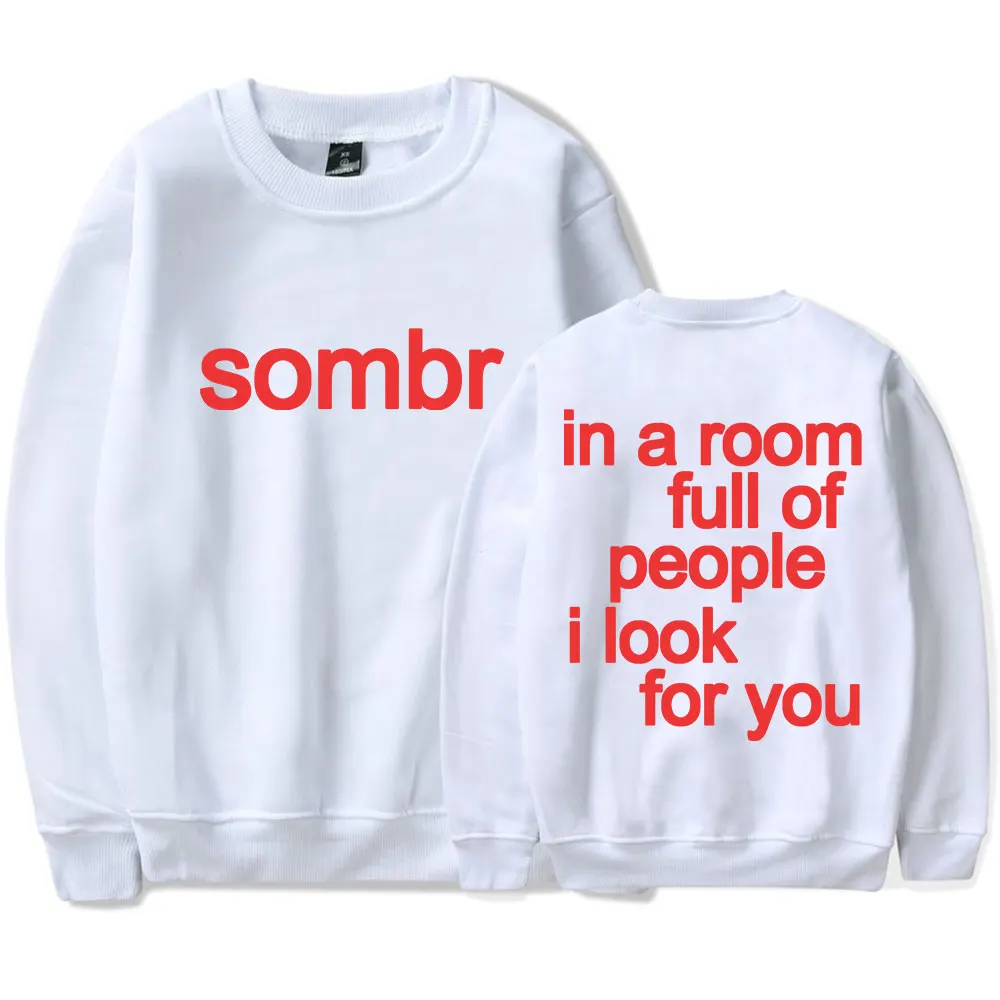 Sombr Merch 12 إلى 12 في غرفة مليئة بالأشخاص أبحث عنك Vintage Merch هوديي الرجال النساء الهيب هوب الرياضة البلوز البلوز #2