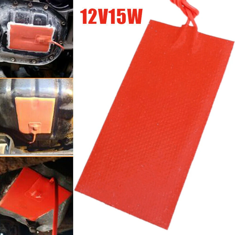 Almohadilla calefactora de silicona para tanque de combustible de coche, almohadilla calefactora de goma para impresora 3D, 12V, 15W, accesorios de calentamiento