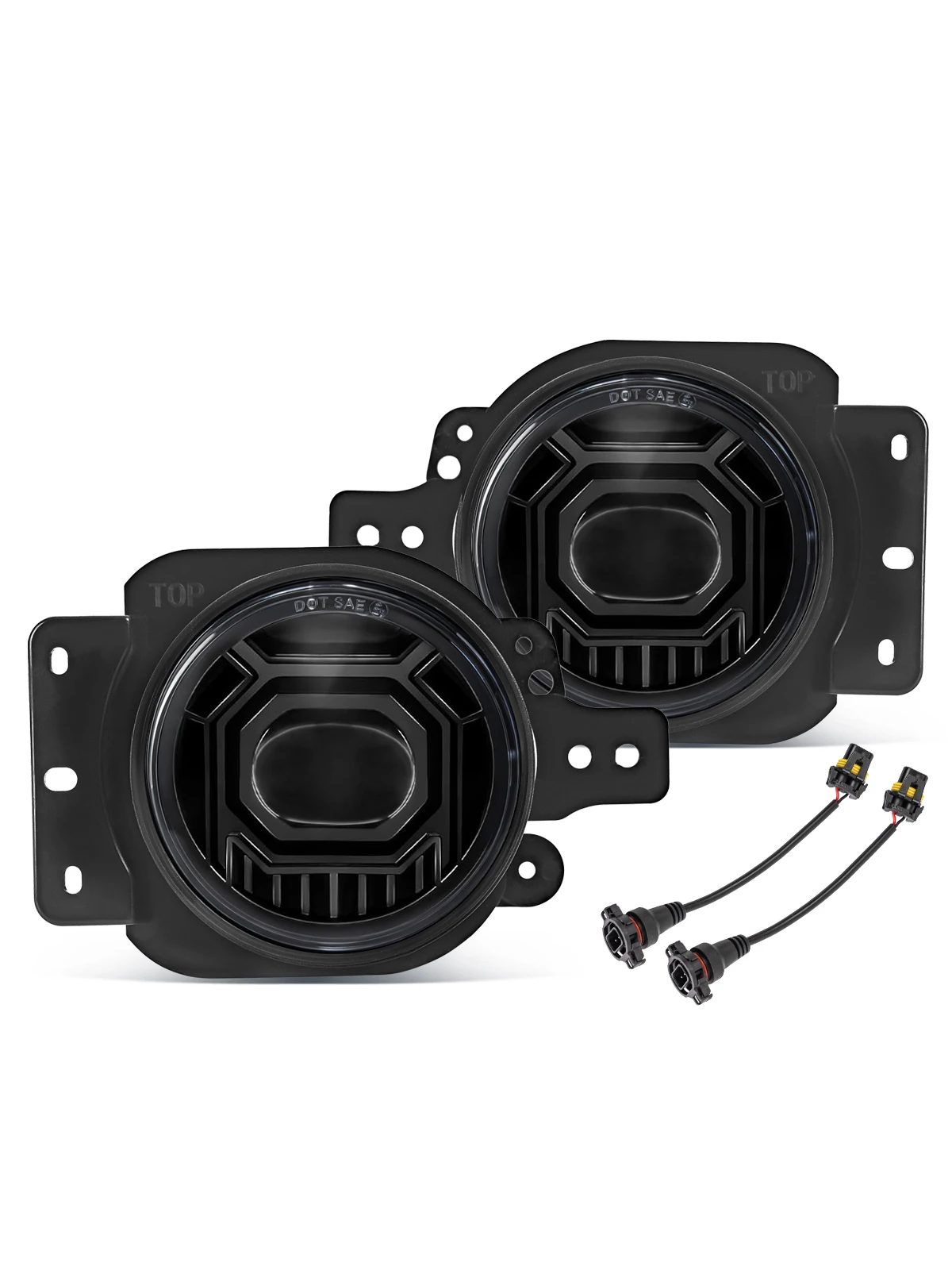 2PCS 4 Inch LED Fog Lights Front Bumper Driving Lights White Color Compatible with Jeep WranglerJL/JLU 2018-2024 & Gladiator JT