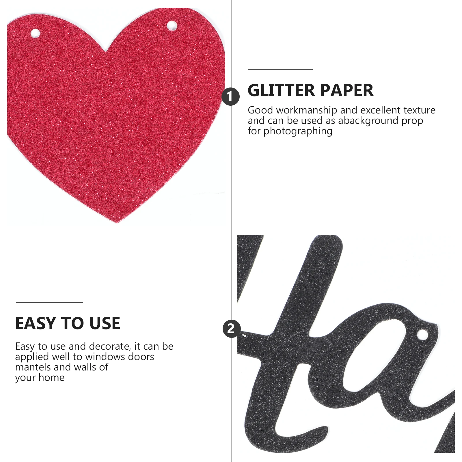 

Father's Day Decoration Fathers Decorations for Party Gift Household Hanging Ornaments Paper Bunting 300g Glitter Man