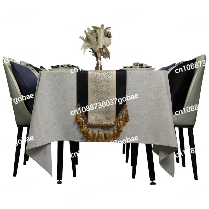 Tablecloth Light Luxury High-end Rectangular Conference and Exhibition Atmosphere Dining Table Tablecloth Custom Chinese