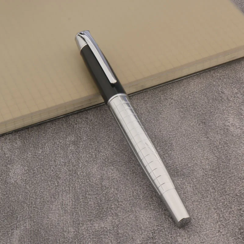 High quality Silver accessories metal white chess board Rollerball Pen ink pens ballpoint pen Office Supplies