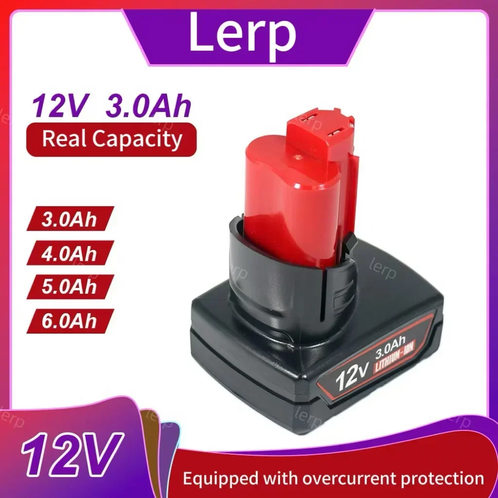 recargables de 12V, 3AH, 4AH, 5AH, 6AH, adecuadas para herramienta inalámbrica M12 XC 48-11-2402 48-11-2411 48-11-2401,12A-LI