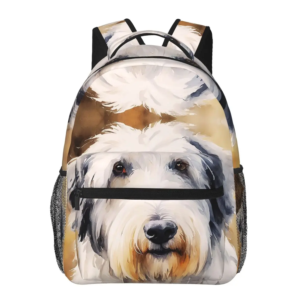 Old English Sheepdog Art Backpacks Boys Girls Bookbag Children School Bags Cartoon Laptop Rucksack Shoulder Bag Large Capacity