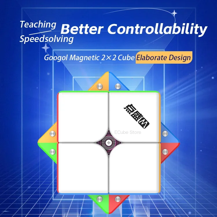 [ECube] DianSheng Googol Big 2x2x2 Cube Magnetic Magic Puzzle 2x2 Cubo Magico Professional Educational Toy for Best Gift