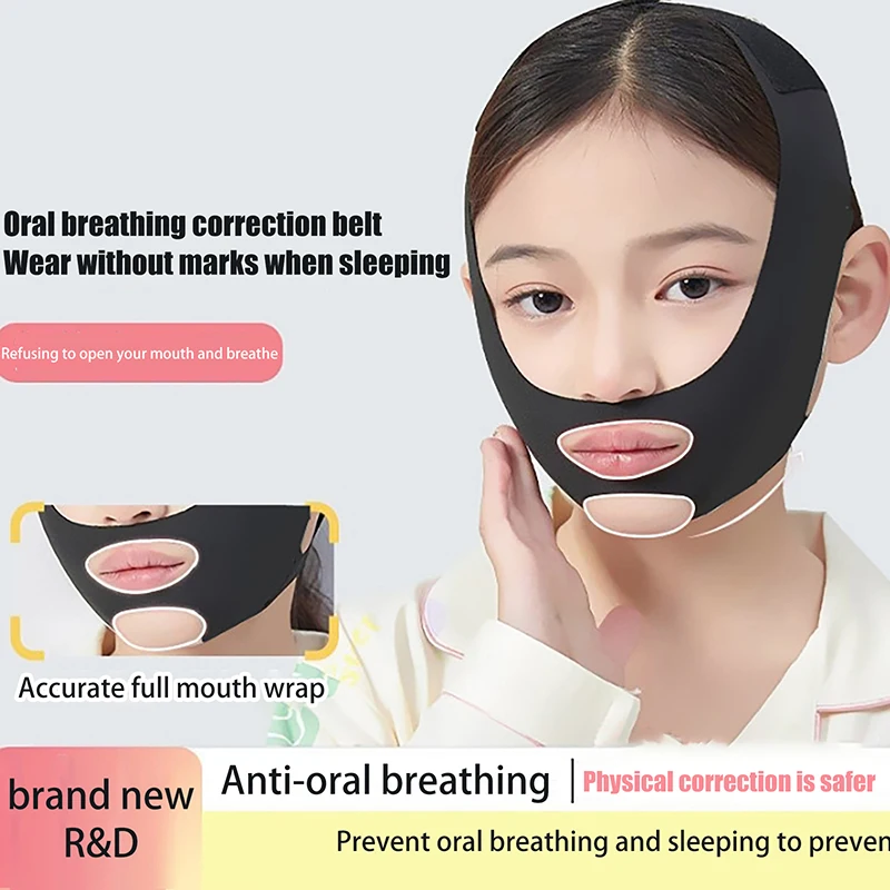 Kinderen Slapen Anti-Open Mond Voorkomen Mond Opening V-gezicht Bandage Gezichten Masker Skins Aanscherping Correctie Kind Slaap Gewoonten
