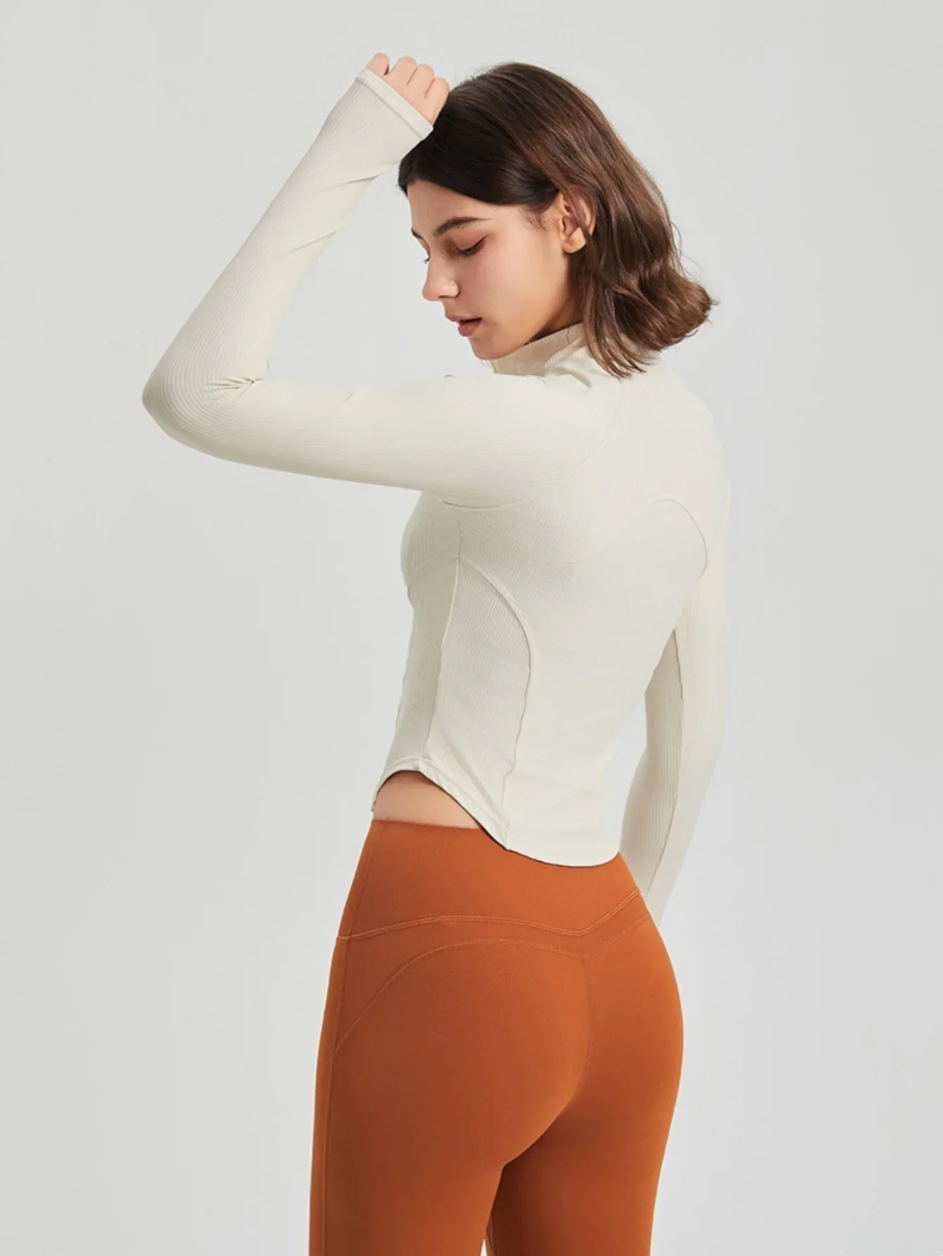 요가복, 여성 가을 겨울 스포츠 상의, 슬림핏 지퍼, 캐주얼 긴팔 재킷, 런닝 및 피트니스 의류