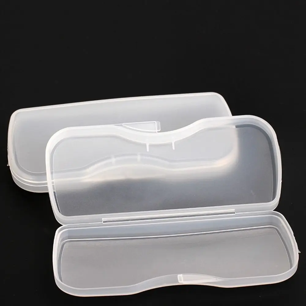 

PVC Plastic Durable White Polarized Sunglasses Hard Box Eyewear Accessories Clip Glasses Case