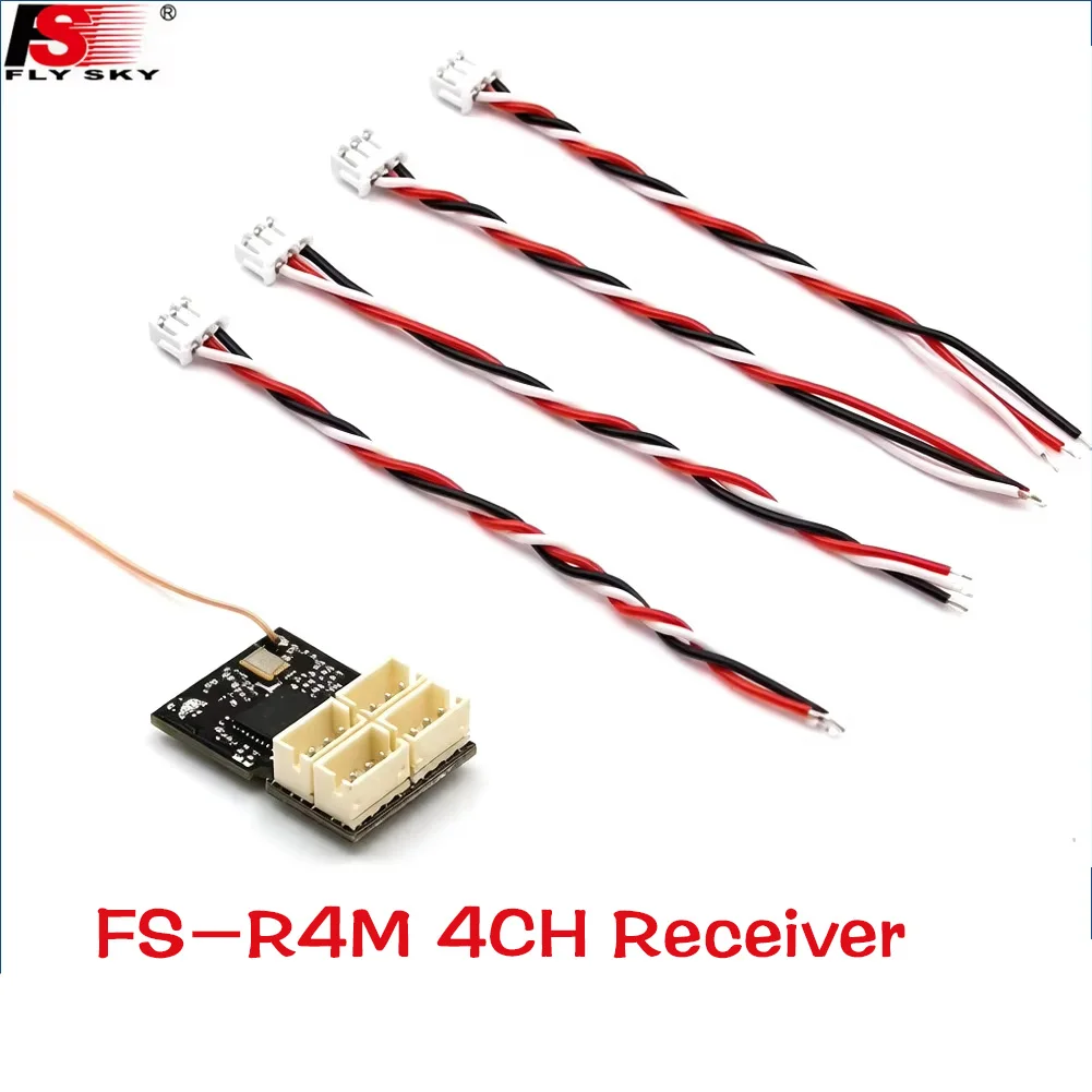 Flysky FS-R4M 2.4GHz 4Ch ANT Protocol Single Antenna PWM Output RC Receiver for FS-G7P Transmitter Mini Micro RC Car
