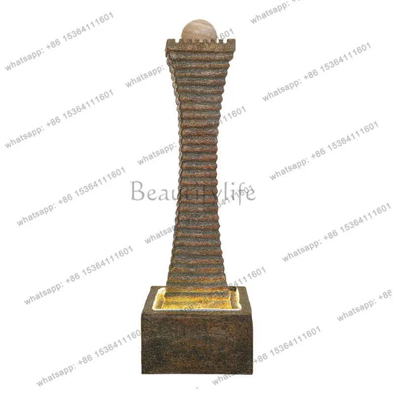 European feng shui wheel rockery water fountain ornament living room transfer ball office humidifier