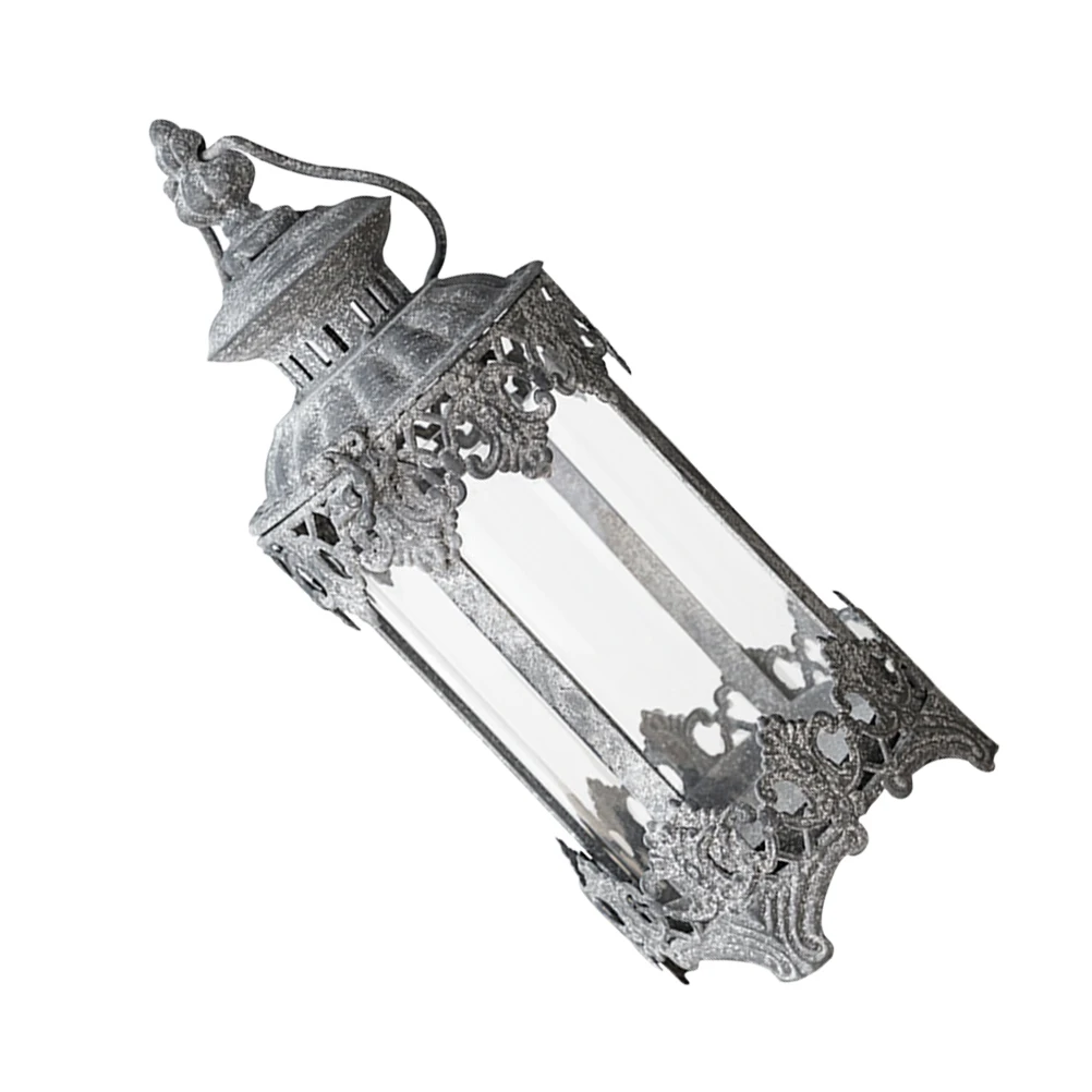 

Retro Decor Vintage Candlestick Holder Grey Table Wind Metal Art Home European Style Holder Accessories European Style